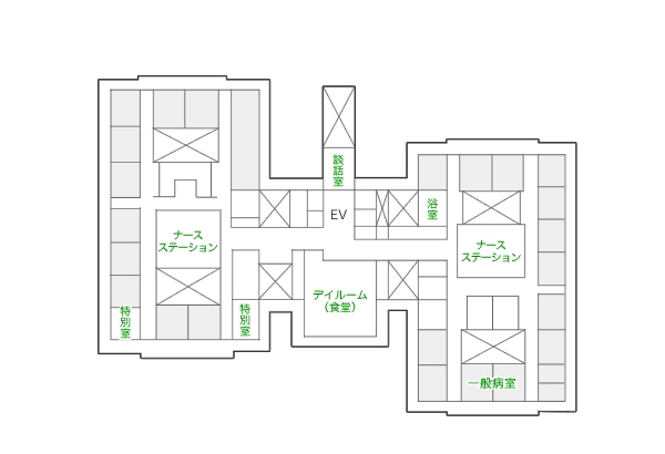 本館3～5F フロア図