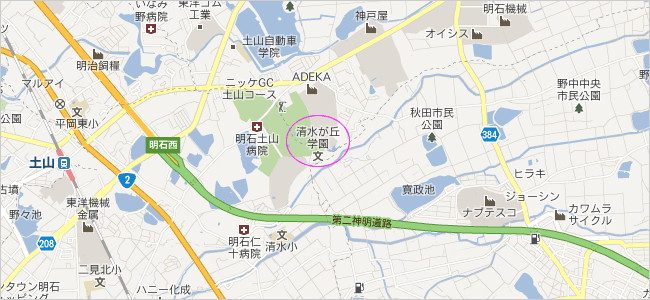 清水が丘学園の付近地図